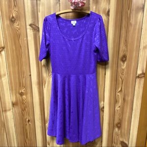 Lularoe Nicole dress, purple unicorns, XL